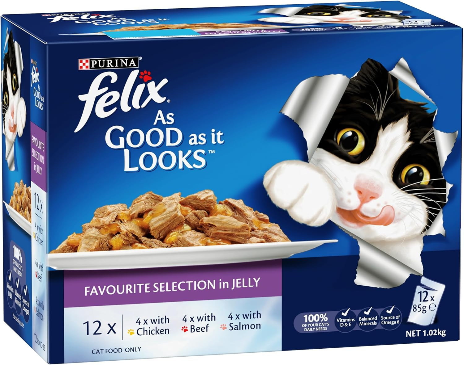 as Good as It Looks Adult Wet Cat Food Favourites Selection 60X85G